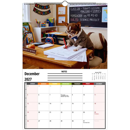 Funny Chihuahuas Wall Calendar 2027