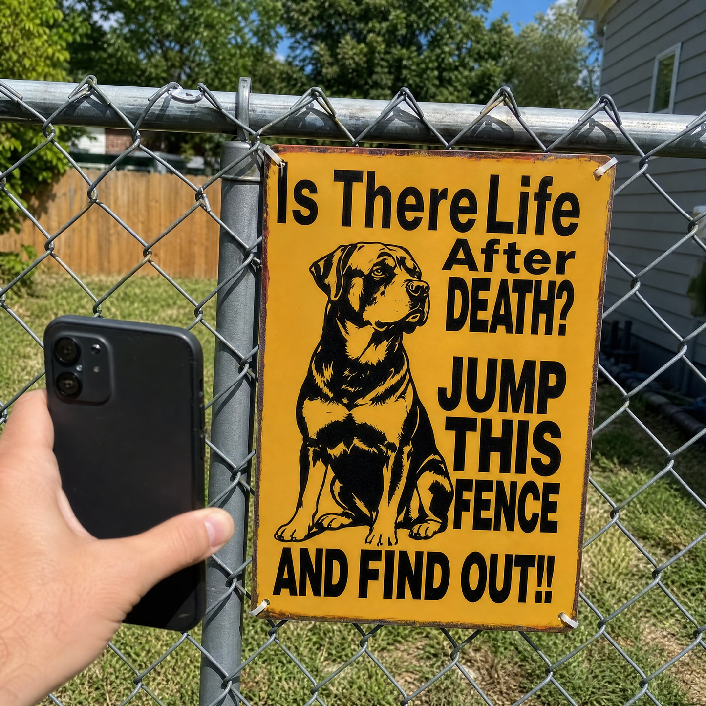 Funny Dog Metal Sign