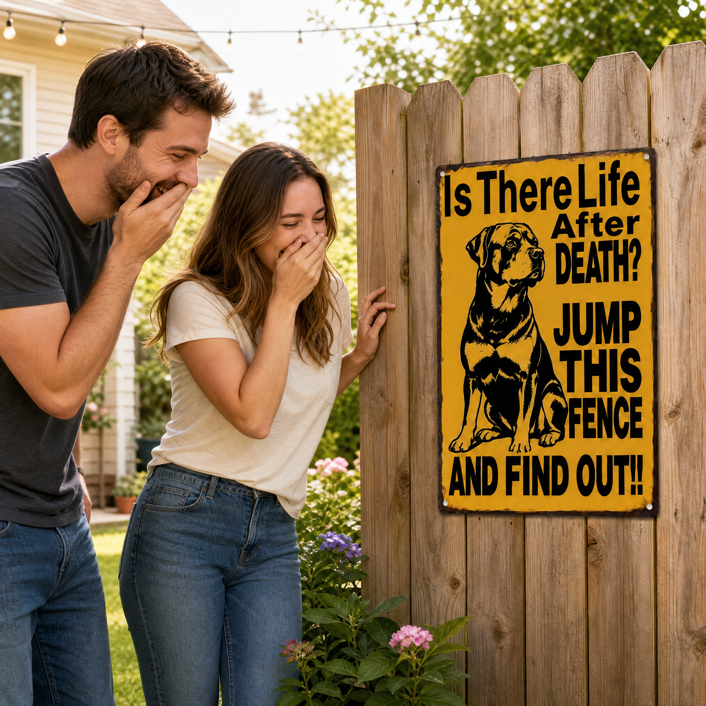 Funny Dog Metal Sign