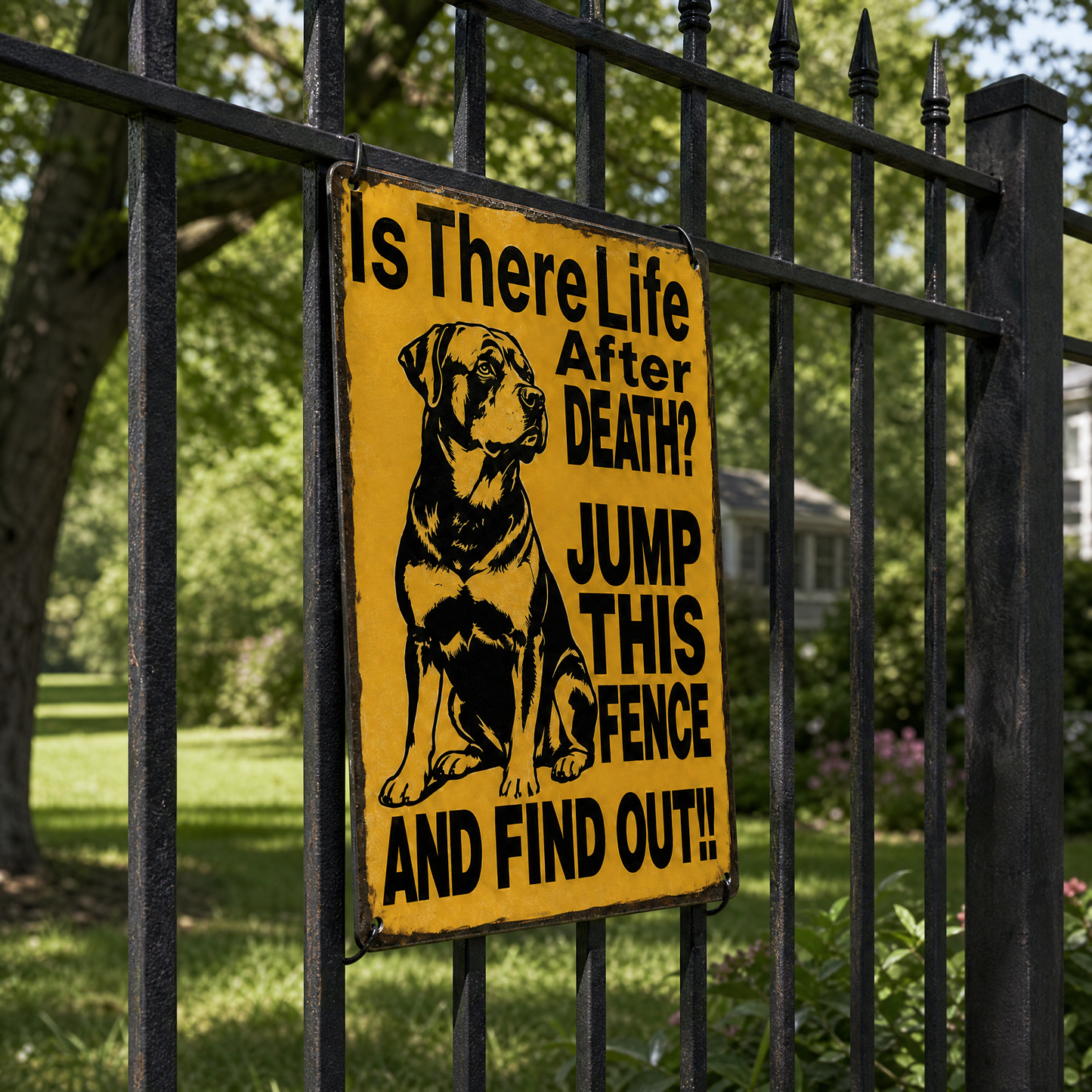 Funny Dog Metal Sign