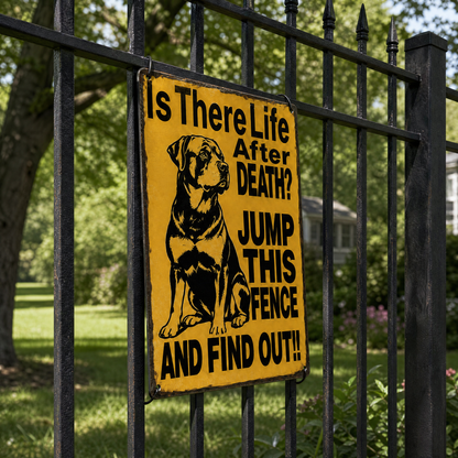 Funny Dog Metal Sign