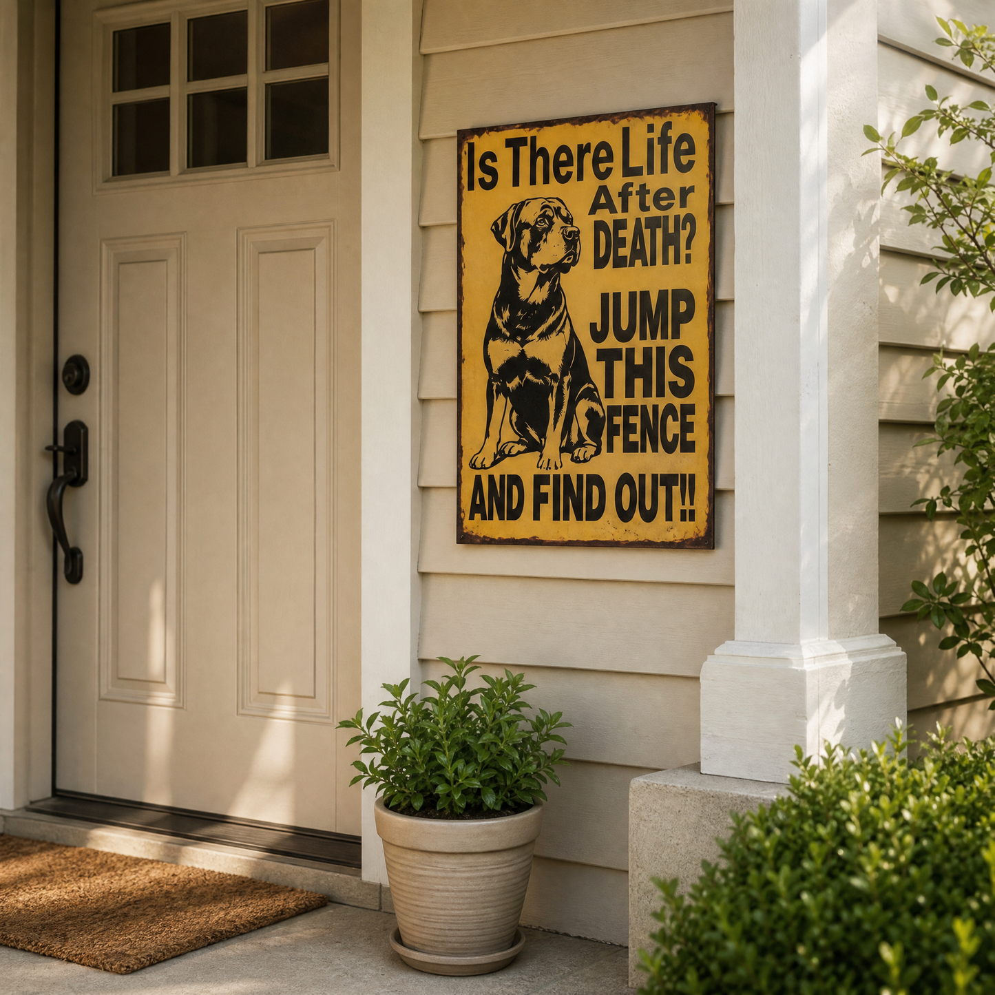 Funny Dog Metal Sign