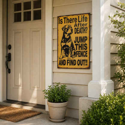 Funny Dog Metal Sign