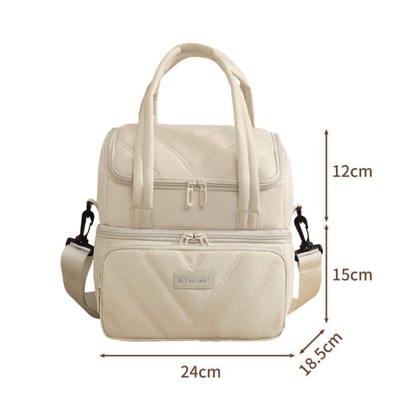 📢📢48% OFF !! ⏰Quilted Insulated Water Resistant Lunch Bag