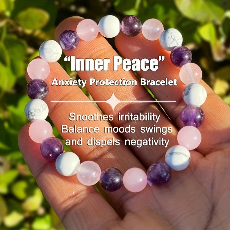 🎁 47% OFF! Natural Stone Bead Bracelet – Gradient Glow, Grounded Vibes ✨