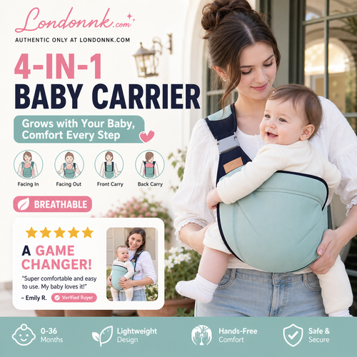 🎉 2026 Sale — Over 30,000 Sold! 👶 4-in-1 Breathable Baby Carrier – 0-36 Months, Front/Back/Facing In/Out – Hands-Free Comfort for Parent & Baby! ✨
