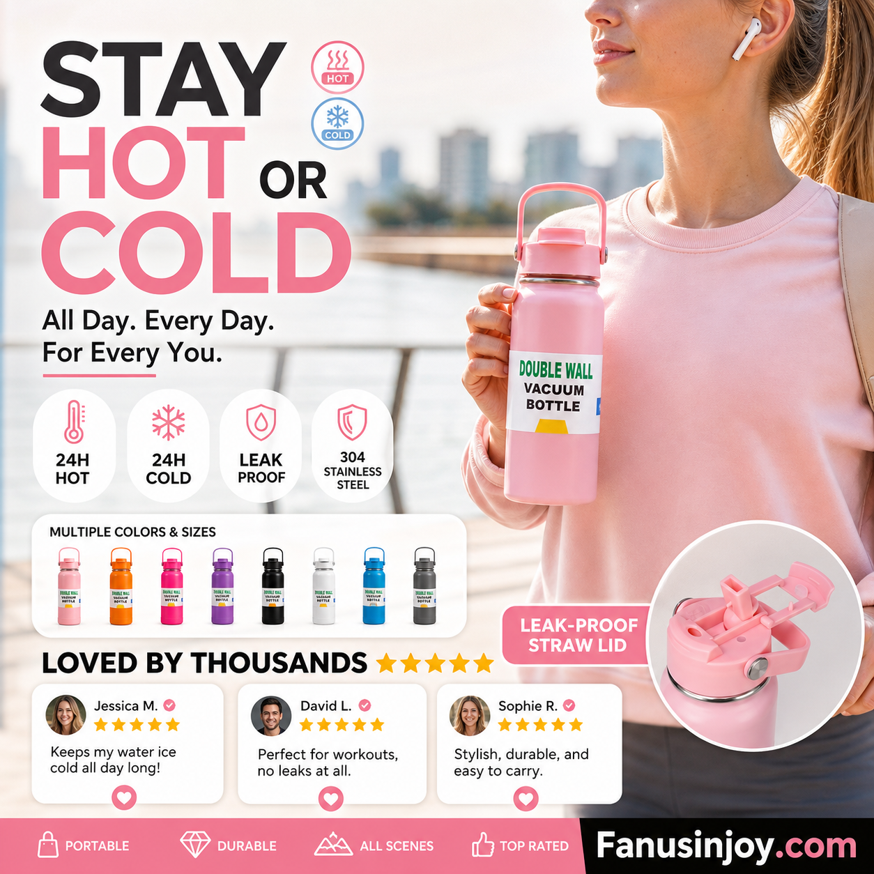 ❄️Portable heat preservation you can hold! 🔥Premium Stainless Steel Insulated Tumbler