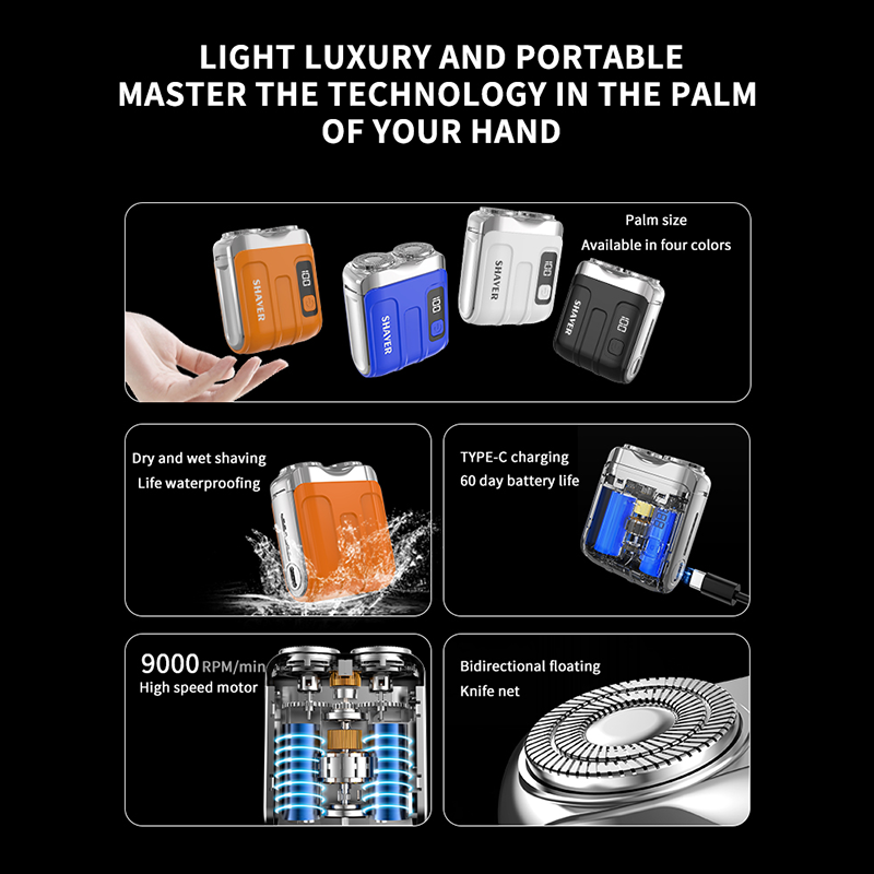 🪒 49% OFF!🔥Portable Mini Men's Electric Shaver – Compact & Rechargeable🧳