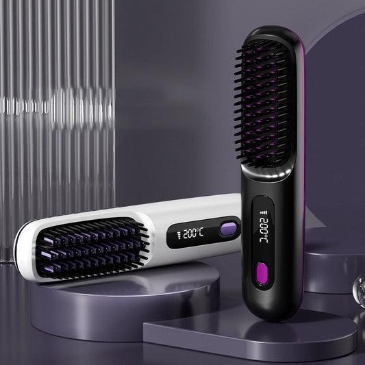🏆2026 New Year Sale 50% OFF💁‍♀️🔥Hot Sale🎁Wireless Ceramic Heating Hair Straightening Comb