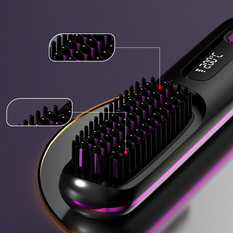 🏆2026 New Year Sale 50% OFF💁‍♀️🔥Hot Sale🎁Wireless Ceramic Heating Hair Straightening Comb