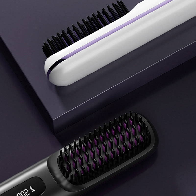 🏆2026 New Year Sale 50% OFF💁‍♀️🔥Hot Sale🎁Wireless Ceramic Heating Hair Straightening Comb