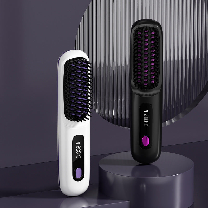 🏆2026 New Year Sale 50% OFF💁‍♀️🔥Hot Sale🎁Wireless Ceramic Heating Hair Straightening Comb