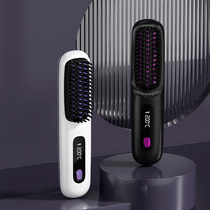 🏆2026 New Year Sale 50% OFF💁‍♀️🔥Hot Sale🎁Wireless Ceramic Heating Hair Straightening Comb