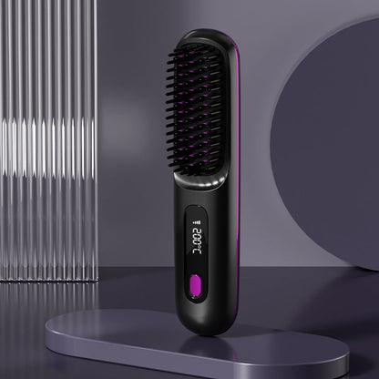 🏆2026 New Year Sale 50% OFF💁‍♀️🔥Hot Sale🎁Wireless Ceramic Heating Hair Straightening Comb