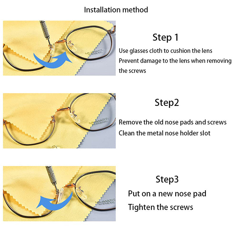 🥳2026 HOT SALE🥳💞50K+ SOLD!👓🛠️ 50% OFF! Eyeglass Nose Pad Repair Kit – Replace worn pads & rusty screws at home. No optician fees – keep your glasses comfy & secure! 🔧✨