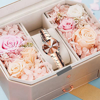 🏆 Last Day Special Price £9.99! 💐Elegant Casual Waterproof Quartz Watch Women Gift
