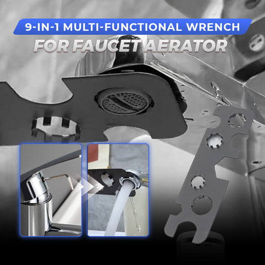 🔧LIMITED 50% OFF! 9-in-1 Multi-Function Faucet Aerator Wrench – Universal Sink Tap Spanner Key, Easy Install & Remove Repair Tool for Kitchen Bathroom Faucets