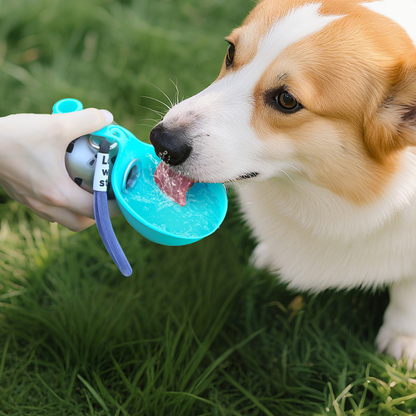 📢📢50% OFF !! ⏰ 2-in-1 Portable Dog Water Bottle for Small Dogs - Leak-Proof & Compact