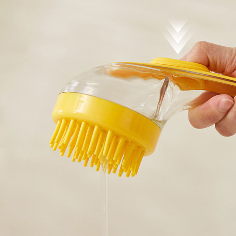 🌟Pet Bath Brush with Built-In Shampoo Dispenser 🐾  Gentle Massage Grooming Tool for Dogs & Cats – Ergonomic, Easy-to-Use & Vet-Approved Care 🇬🇧💧