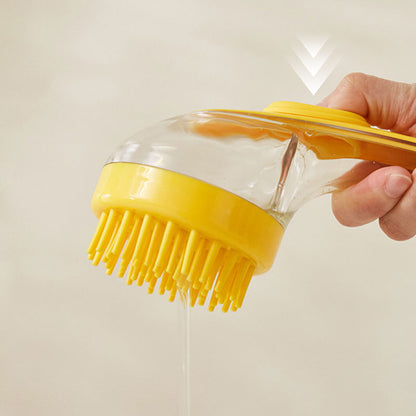 🌟Pet Bath Brush with Built-In Shampoo Dispenser 🐾  Gentle Massage Grooming Tool for Dogs & Cats – Ergonomic, Easy-to-Use & Vet-Approved Care 🇬🇧💧