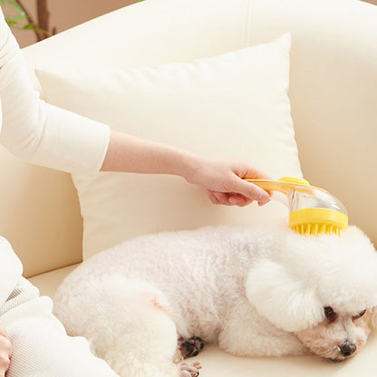 🌟Pet Bath Brush with Built-In Shampoo Dispenser 🐾  Gentle Massage Grooming Tool for Dogs & Cats – Ergonomic, Easy-to-Use & Vet-Approved Care 🇬🇧💧