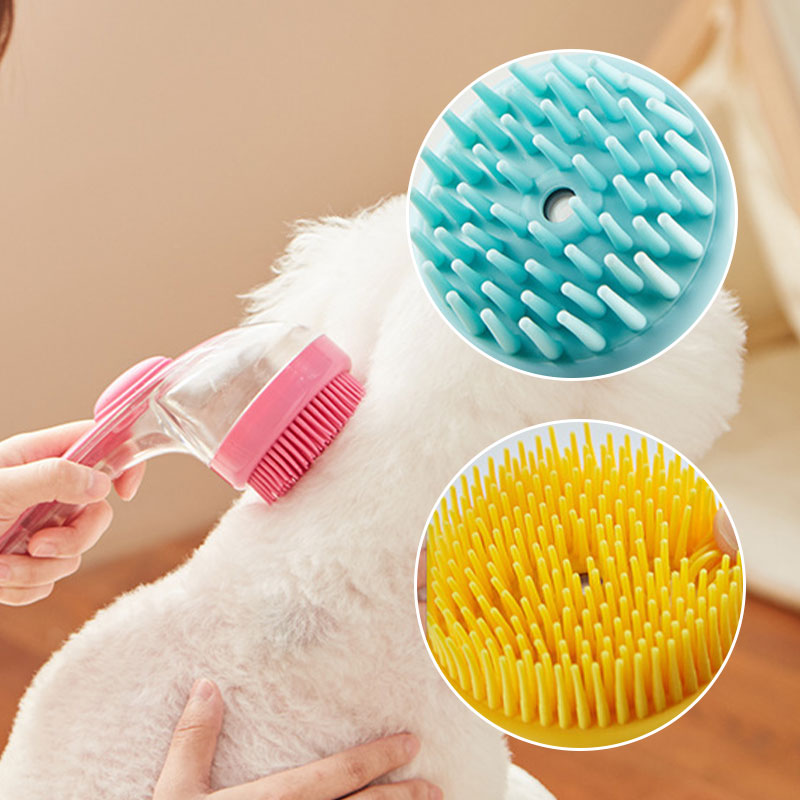 🌟Pet Bath Brush with Built-In Shampoo Dispenser 🐾  Gentle Massage Grooming Tool for Dogs & Cats – Ergonomic, Easy-to-Use & Vet-Approved Care 🇬🇧💧
