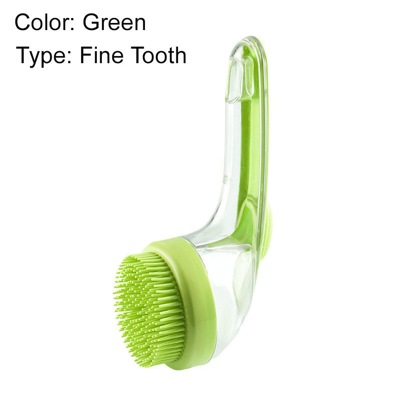 🌟Pet Bath Brush with Built-In Shampoo Dispenser 🐾  Gentle Massage Grooming Tool for Dogs & Cats – Ergonomic, Easy-to-Use & Vet-Approved Care 🇬🇧💧