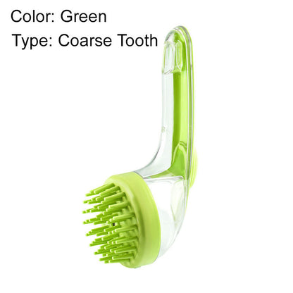 🌟Pet Bath Brush with Built-In Shampoo Dispenser 🐾  Gentle Massage Grooming Tool for Dogs & Cats – Ergonomic, Easy-to-Use & Vet-Approved Care 🇬🇧💧