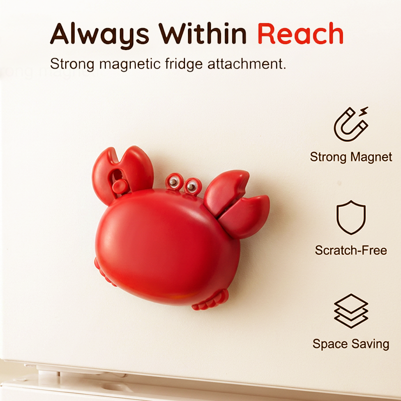🦀Multifunctional Magnetic Crab-Shaped Bottle Opener – Strong magnet & rust-proof – Catches caps, great for fridge or bar – fun design for parties or gifts 🍻