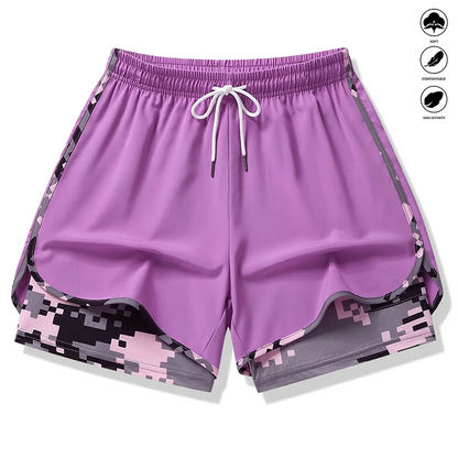 📢📢47% OFF !! ⏰Women's Casual Athletic Shorts with Built-in Liner