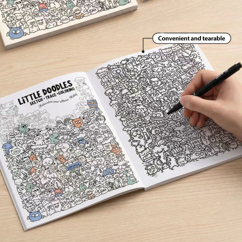 📢📢47% OFF !! ⏰Creative Doodle Art Coloring Book