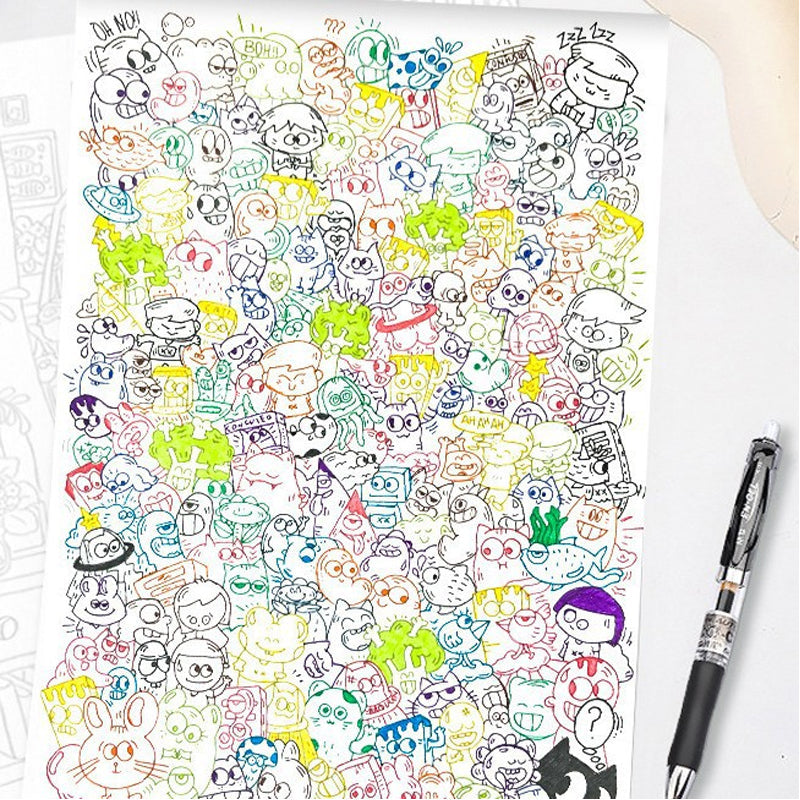 📢📢47% OFF !! ⏰Creative Doodle Art Coloring Book