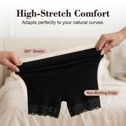 📢📢44% OFF !! ⏰Women's High Waist Safety Shorts with Lace Trim Tummy Control Boy Shorts