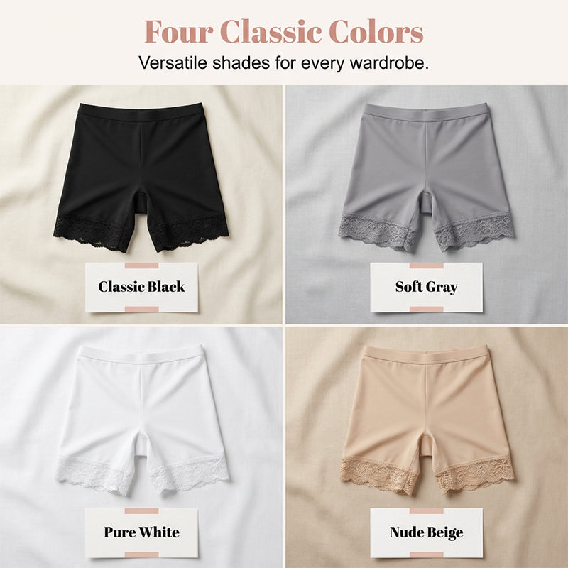 📢📢44% OFF !! ⏰Women's High Waist Safety Shorts with Lace Trim Tummy Control Boy Shorts