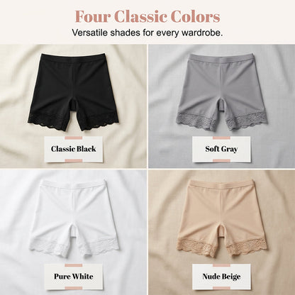 📢📢44% OFF !! ⏰Women's High Waist Safety Shorts with Lace Trim Tummy Control Boy Shorts