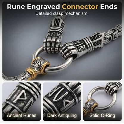 🔨 Viking Thor Hammer Pendant Necklace – Stainless steel with Byzantine chain – Bold & durable – perfect for daily wear or gifting ✨💪