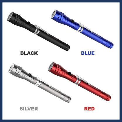 🔦Multifunctional Magnetic Telescopic Flashlight – Extendable, 360° Gooseneck, Super Bright 🛠️