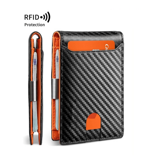 👛  Minimalist Men's Card Holder Wallet with RFID Blocking – Sleek & compact – Holds cards & cash securely – perfect for daily carry or travel 🛡️✨