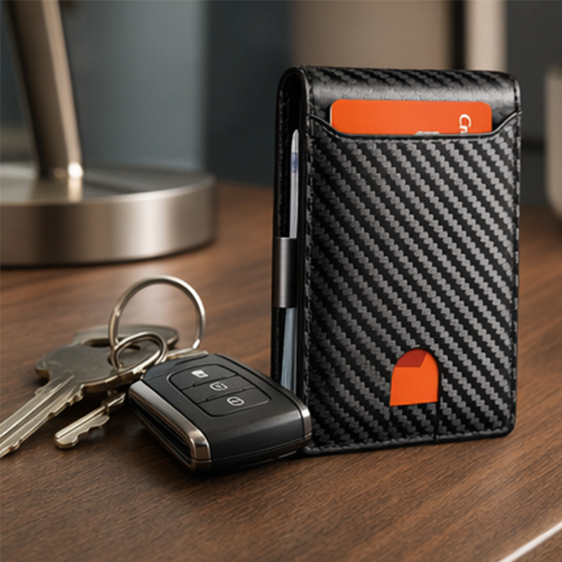 👛  Minimalist Men's Card Holder Wallet with RFID Blocking – Sleek & compact – Holds cards & cash securely – perfect for daily carry or travel 🛡️✨