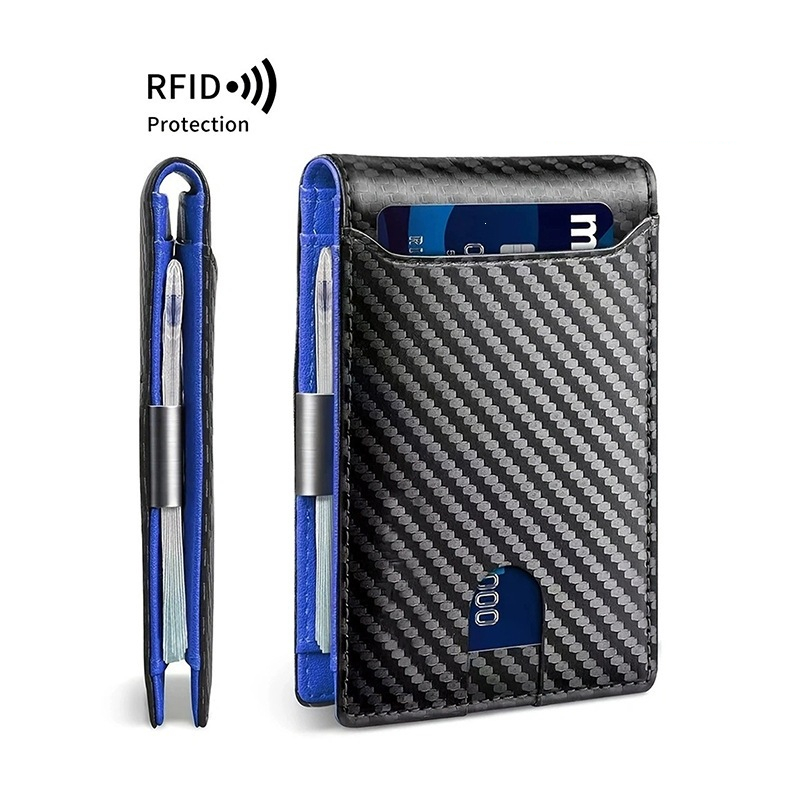 👛  Minimalist Men's Card Holder Wallet with RFID Blocking – Sleek & compact – Holds cards & cash securely – perfect for daily carry or travel 🛡️✨