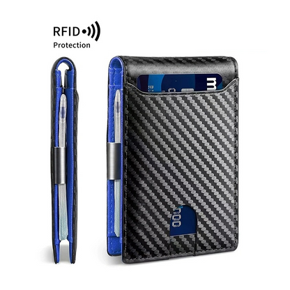 👛  Minimalist Men's Card Holder Wallet with RFID Blocking – Sleek & compact – Holds cards & cash securely – perfect for daily carry or travel 🛡️✨