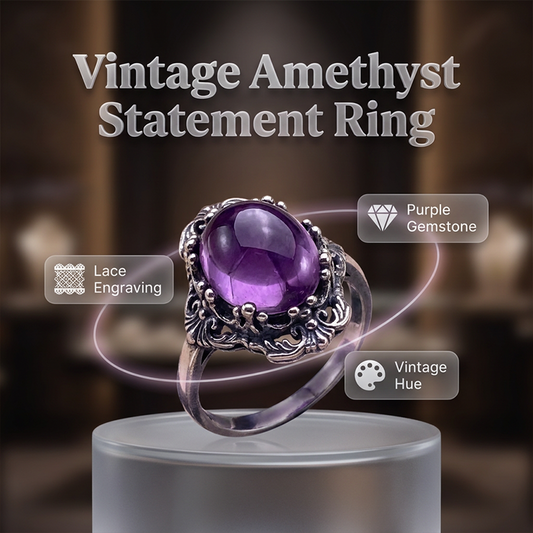 Vintage Lace Amethyst Ring