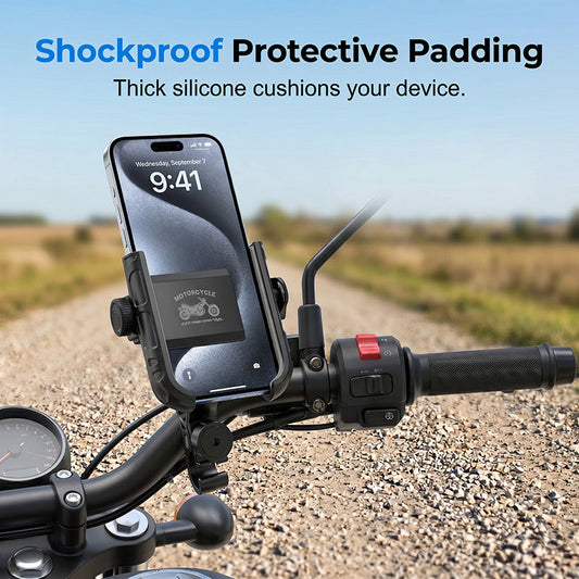 🚴‍♂️ Quick-Release Bike Phone Mount – SecureLock & Shockproof Padding 📱