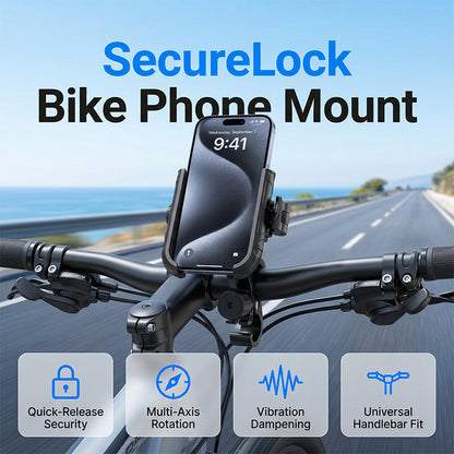 🚴‍♂️ Quick-Release Bike Phone Mount – SecureLock & Shockproof Padding 📱