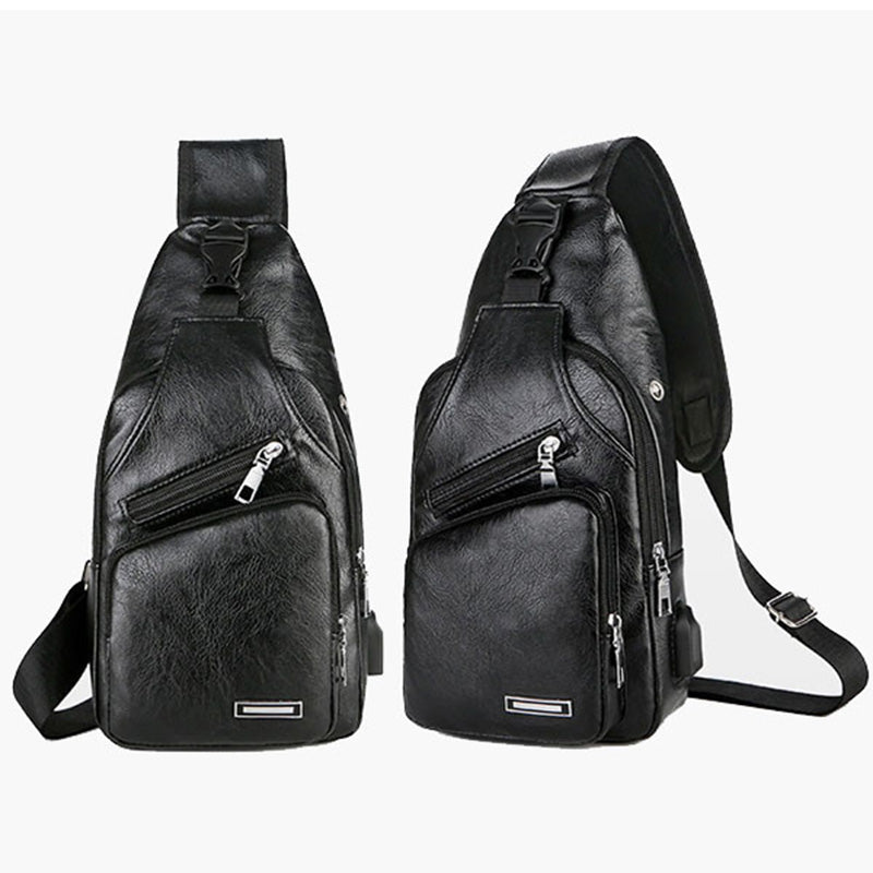 📢📢49% OFF !! ⏰Exquisite Gift - Men's Multifunctional High Quality Leather Chest Bag