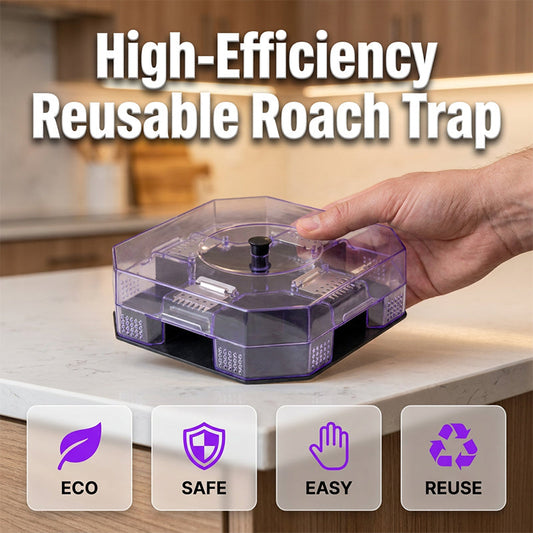 🥳2026 HOT SALE🥳💞50K+ SOLD!♻️🪳49% OFF! Reusable Roach Trap – Physical capture, no toxic sprays. One‑way doors, easy to check & clean. Safe for homes with kids & pets! 🏠✨