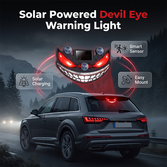 🔥 49% OFF! 😈 “Devil's Sucker” Solar LED Car Warning Light ✨ Vibration Sensor, USB & Solar Charging, Universal for Cars & Trucks
