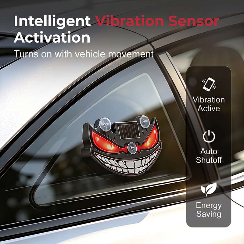 🔥 49% OFF! 😈 “Devil's Sucker” Solar LED Car Warning Light ✨ Vibration Sensor, USB & Solar Charging, Universal for Cars & Trucks