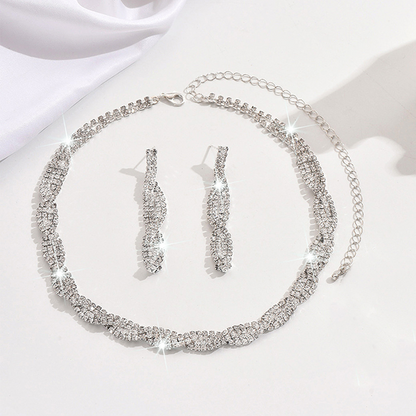 💎 48% OFF NOW! ✨ Sparkling Rhinestone Claw Chain Necklace & Earrings Set – Elegant design, brilliant shine & lightweight – Perfect for parties, weddings & daily glamour 🌟