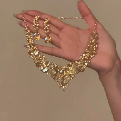 📢📢49% OFF !! ⏰Elegant Yellow Sparkling Rhinestone Jewelry